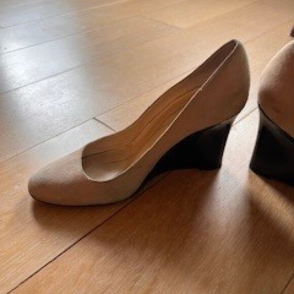 kate spade Beige/Patten Leather Wedge Heels - Picture 3 of 6